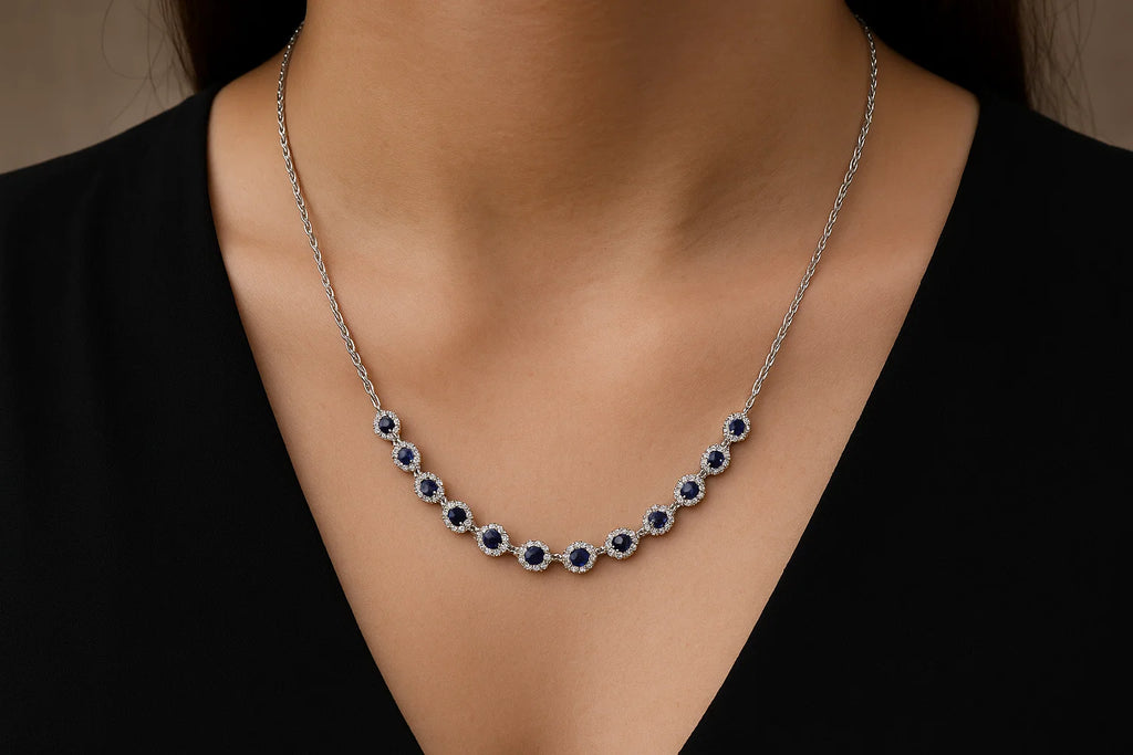 Collier Saphir - Bleu de Prusse