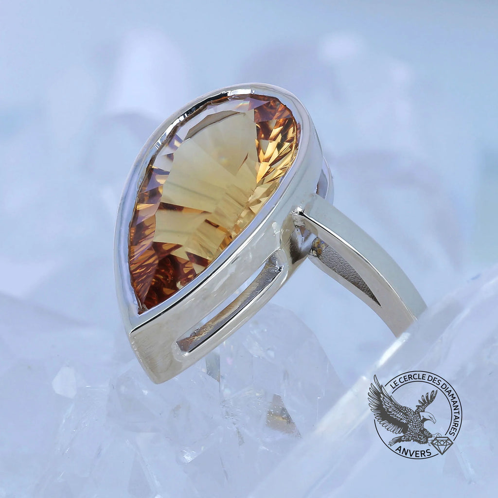 Bague Citrine - Miel