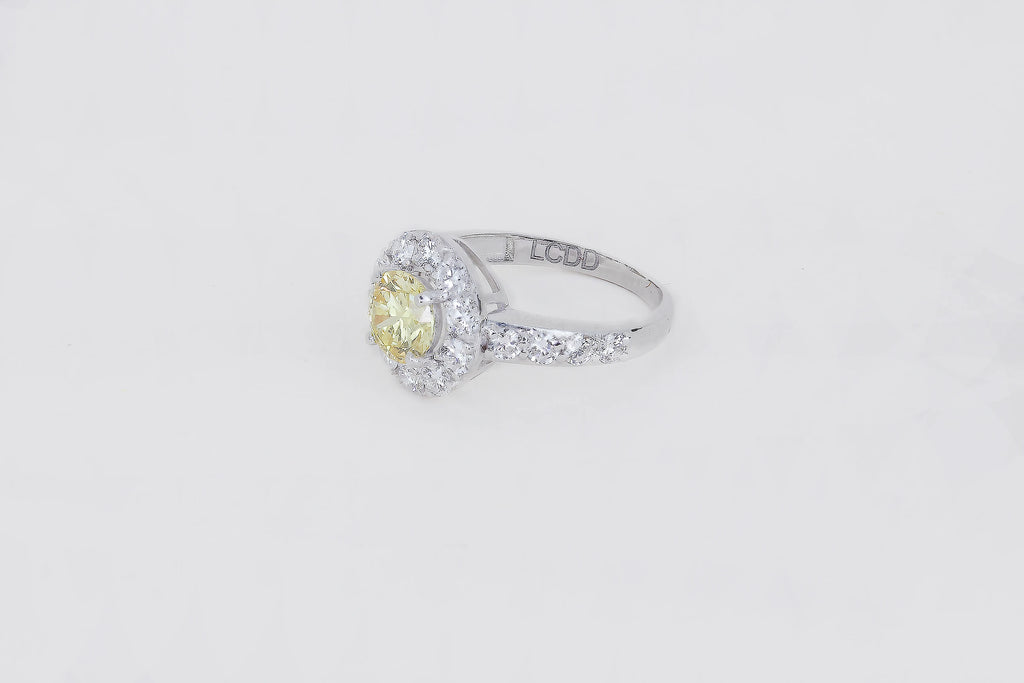 Bague diamant jaune - Aélia