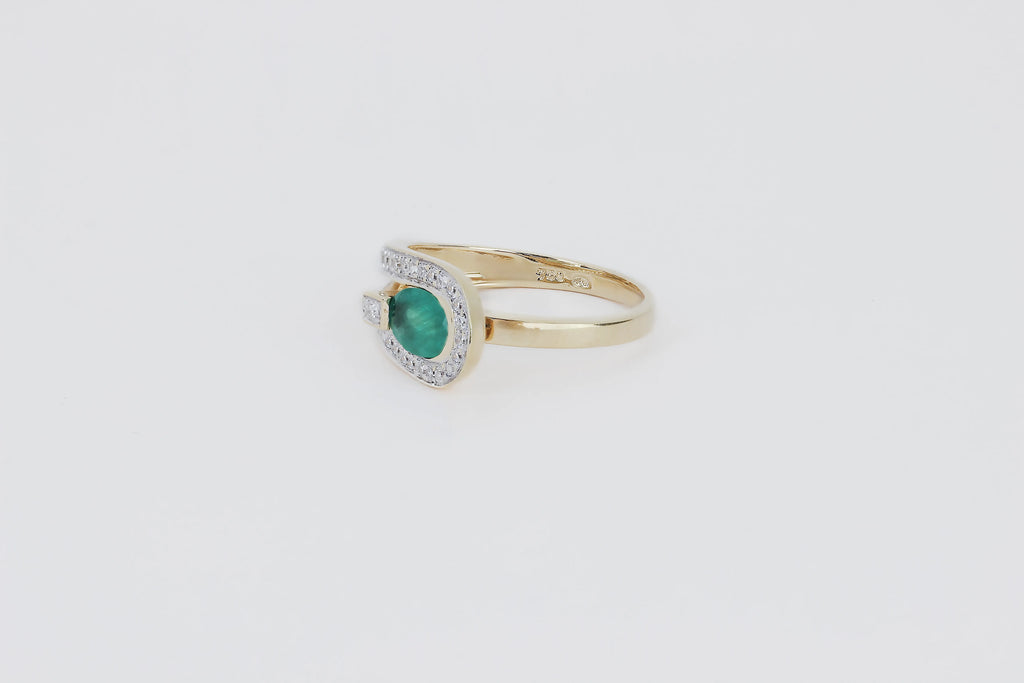 Bague en émeraude verte - Daphné