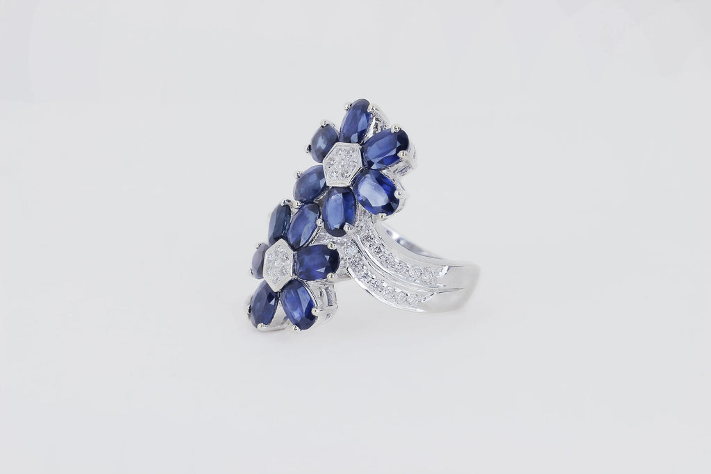 Bague en saphir bleu - Mathilde