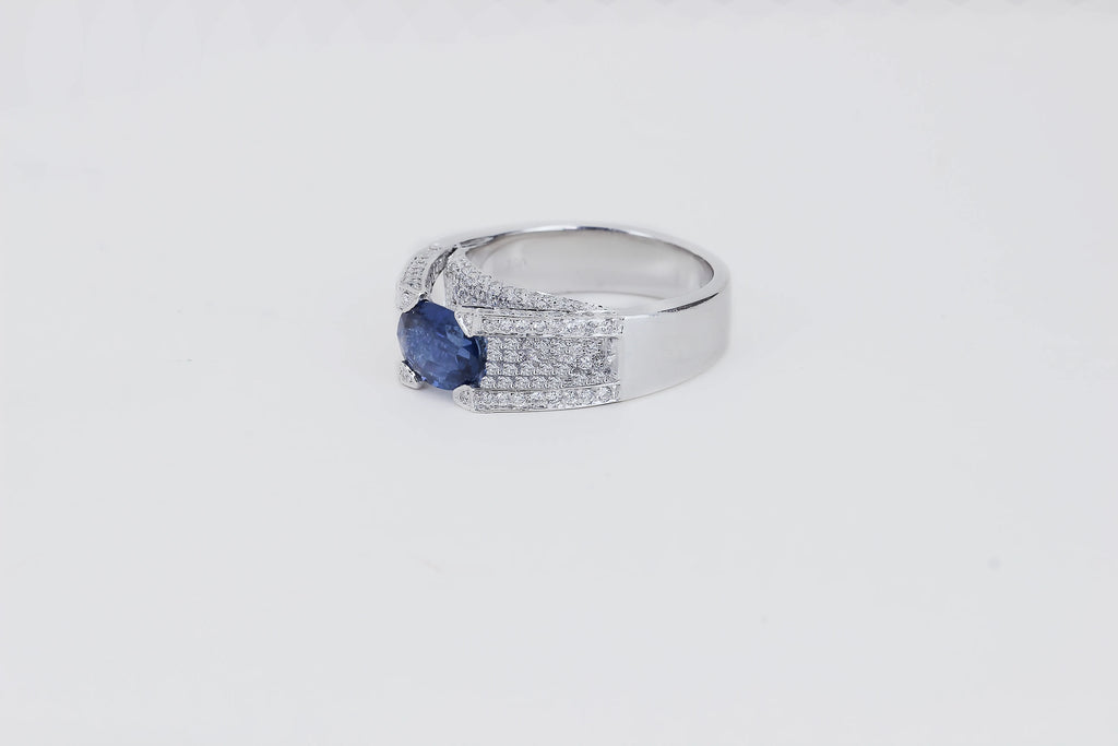 Bague saphir bleu - Isaline