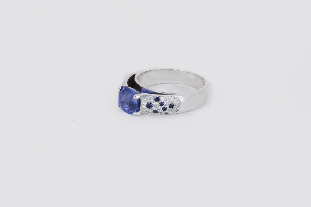 Bague saphire bleu - Cléa