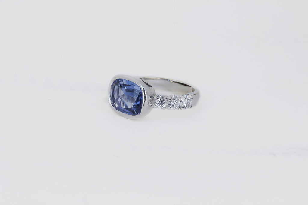 Bague saphire bleu - Saphira