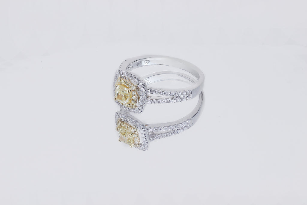 Bague diamant jaune - Lysandra