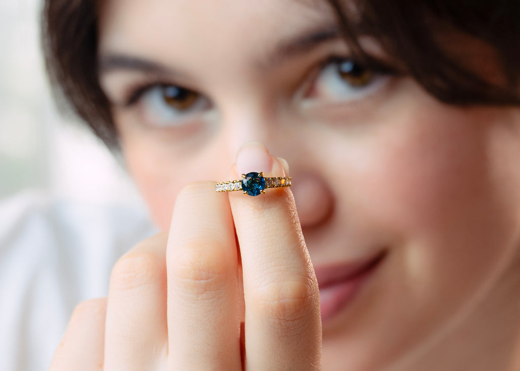 Femme bague fiancaille