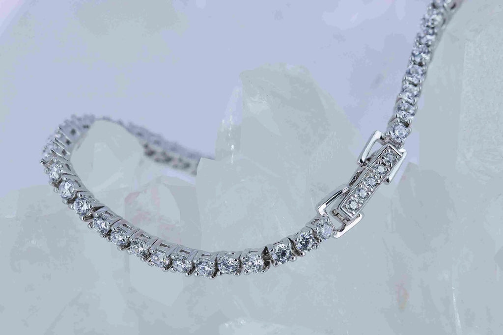 Limpidité parfaite - Bracelet rivière de Diamants sur Or