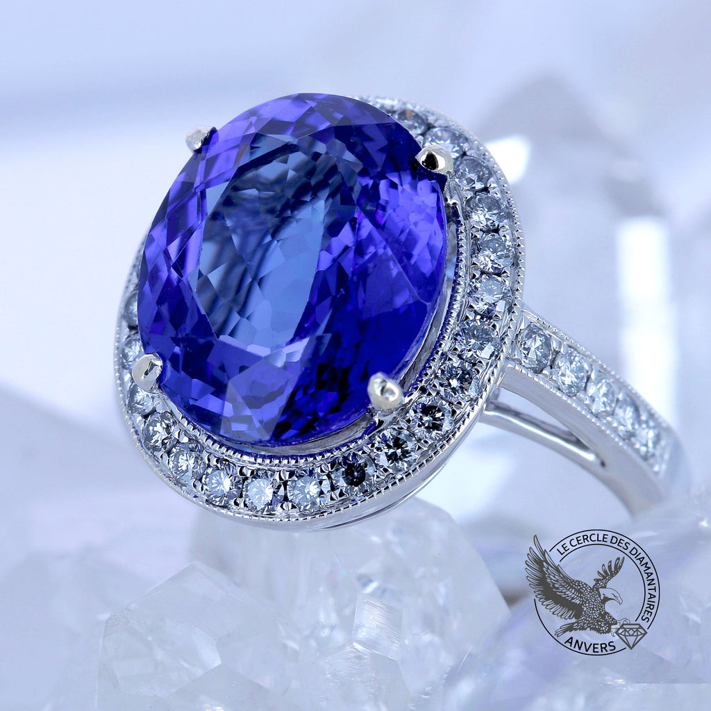 Bague avec Diamant et Saphir - Lueur de Saphir