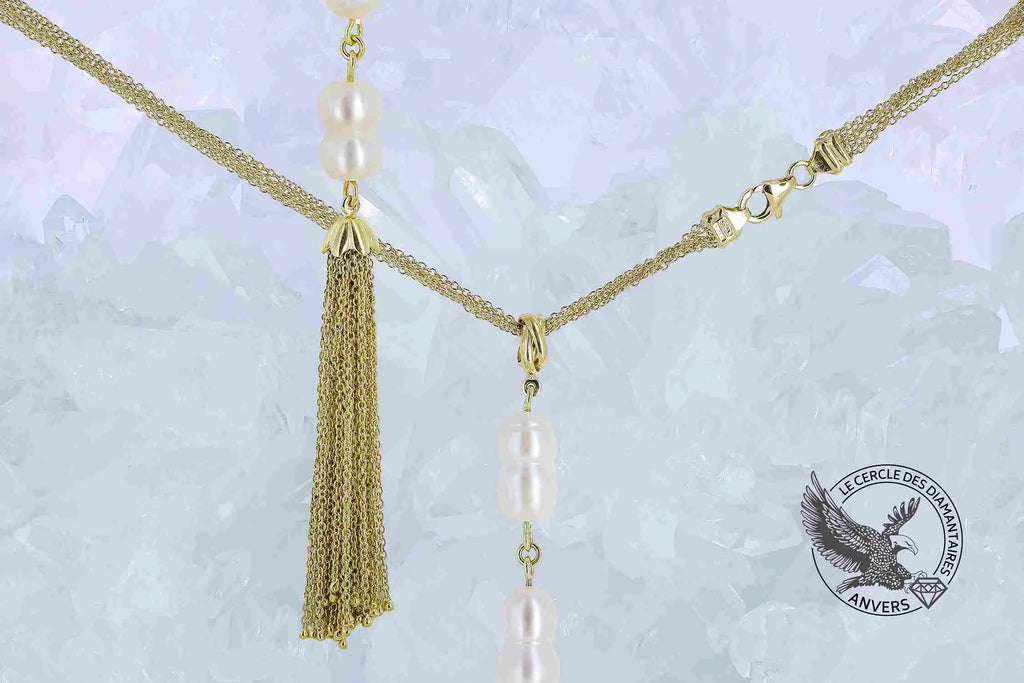 Versailles - Collier en Or avec Perles Naturelles