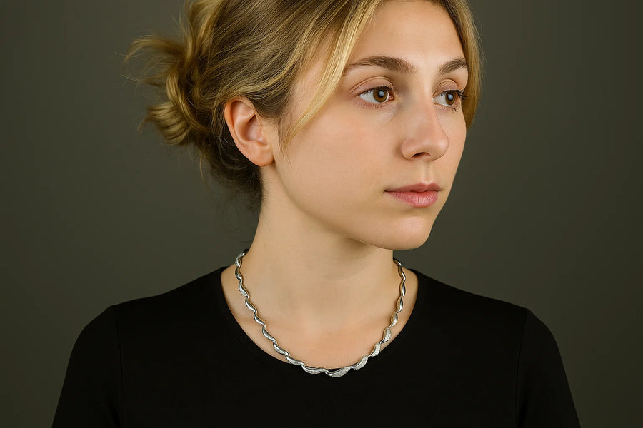 Collier Diamant - Pluie Scintillante