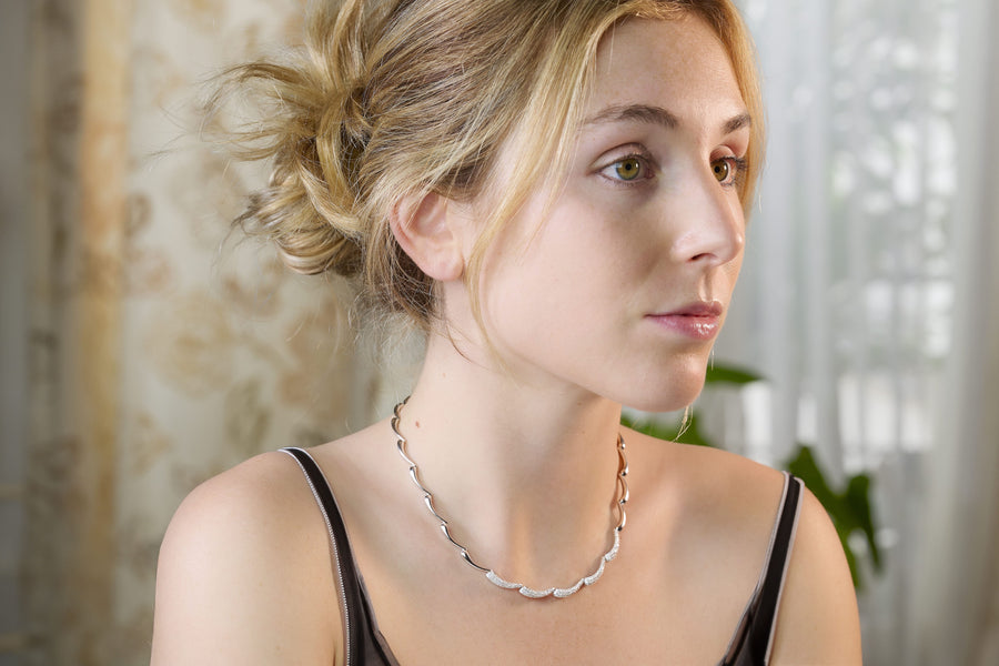 Collier Diamant - Pluie Scintillante