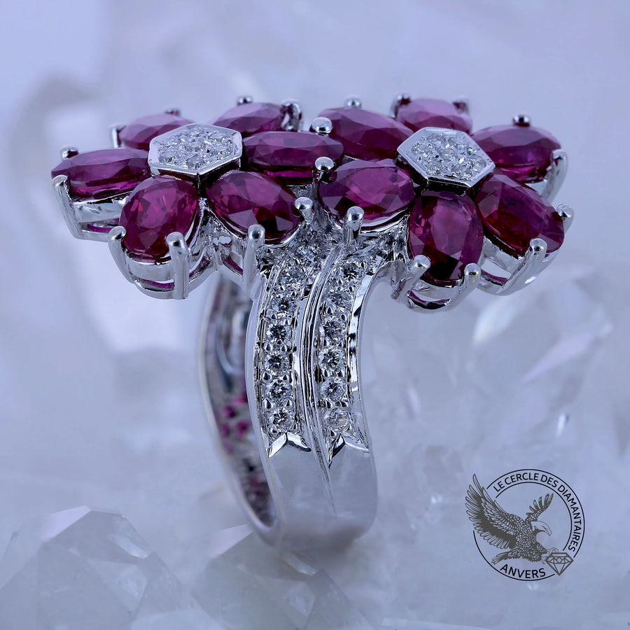 Bague Rubis - Pivoine