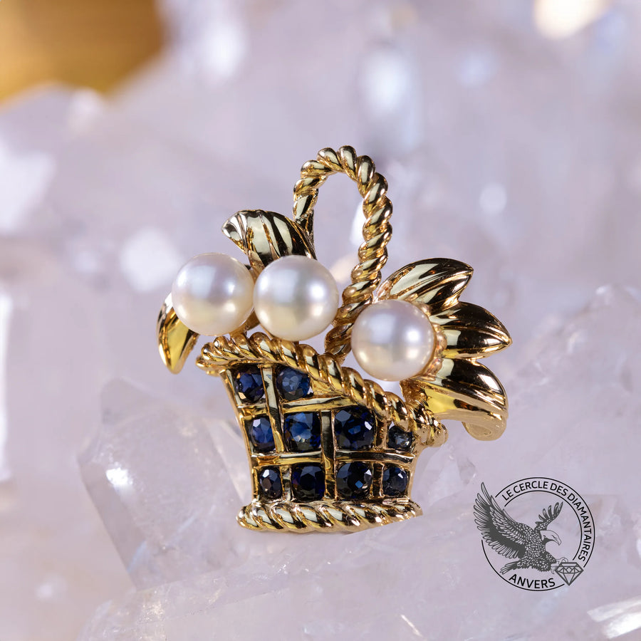 Broche Saphir - Panier