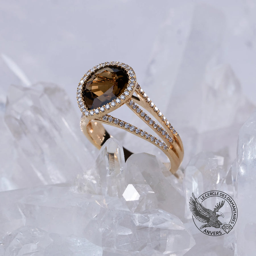 Bague Quartz Fumé - Havane