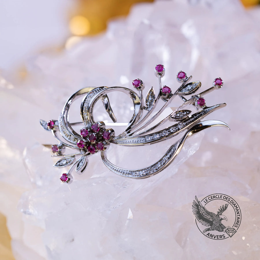 Broche Rubis - Bouquet