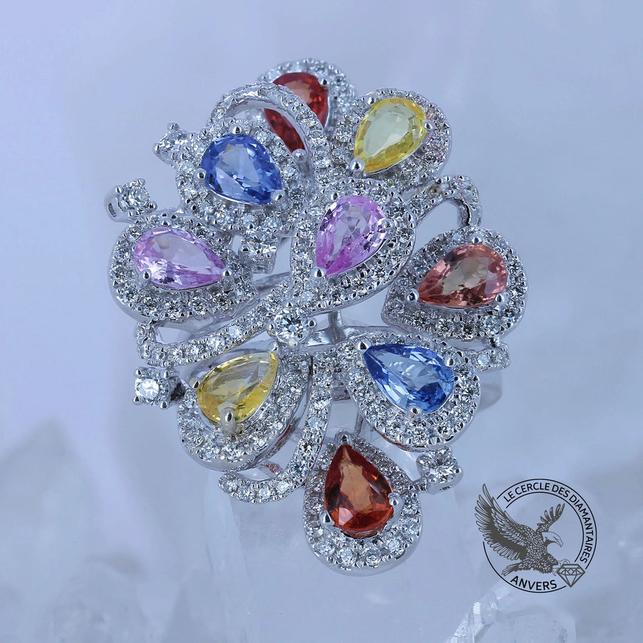 Bague Saphir - Arc en Ciel