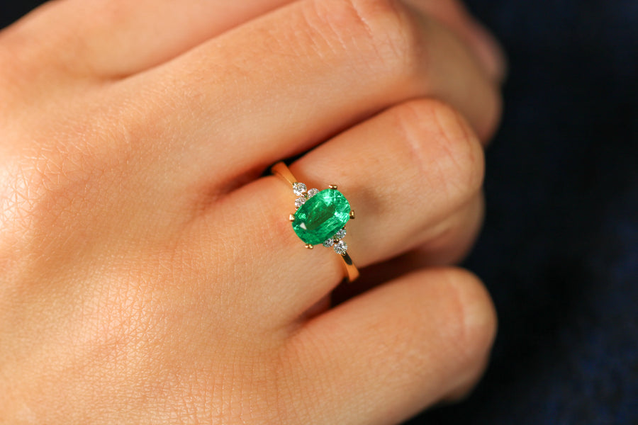 Bague en émeraude verte - Esmée