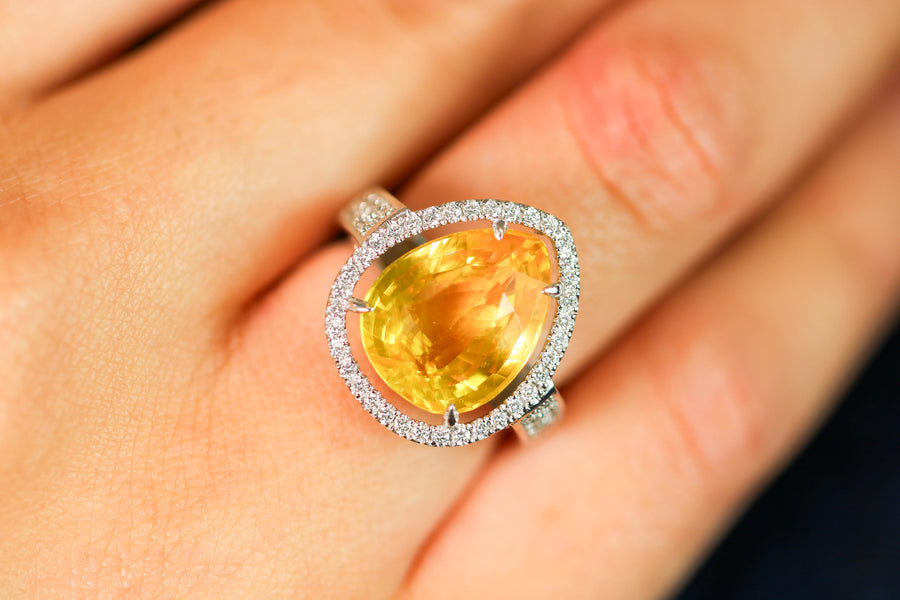 Bague Diamant jaune - Clémence