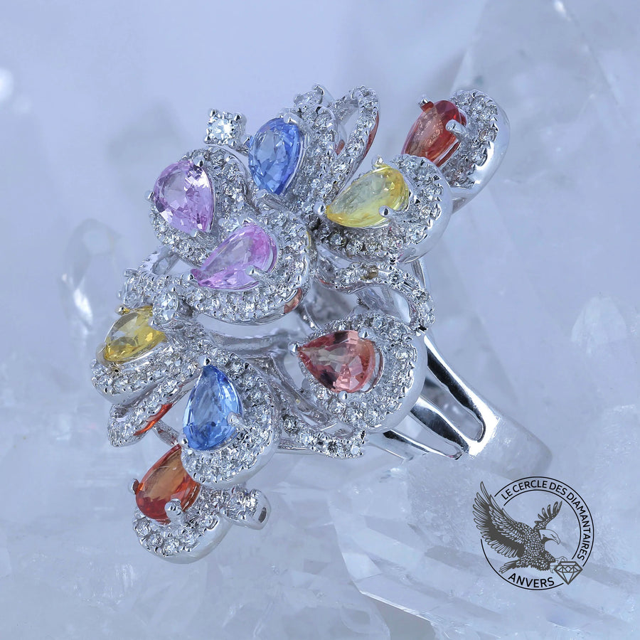 Bague Saphir - Arc en Ciel