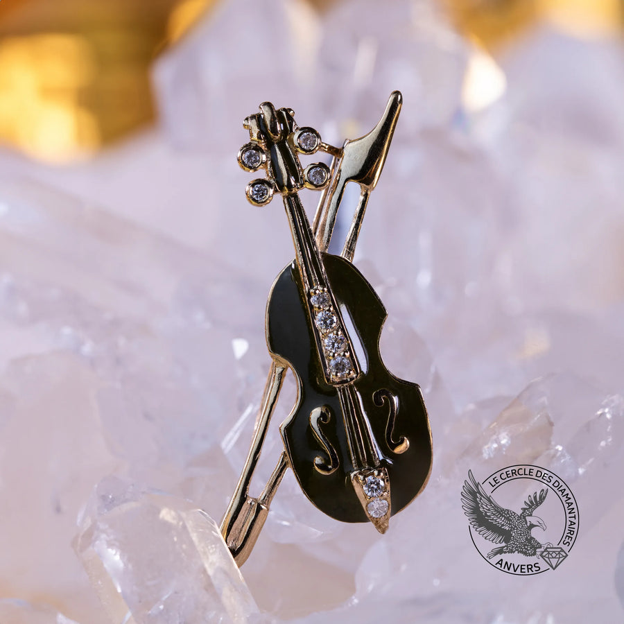 Broche Diamant - Violon