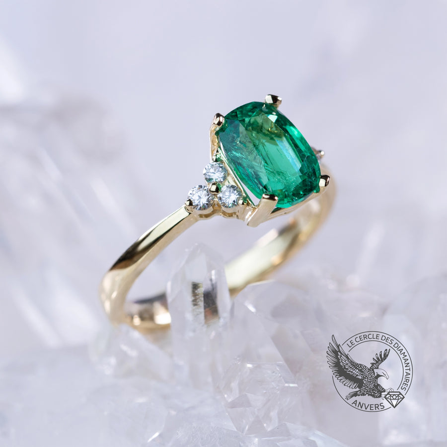 Bague en émeraude verte - Esmée