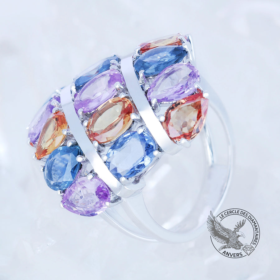 Bague Saphir - Coucher de soleil