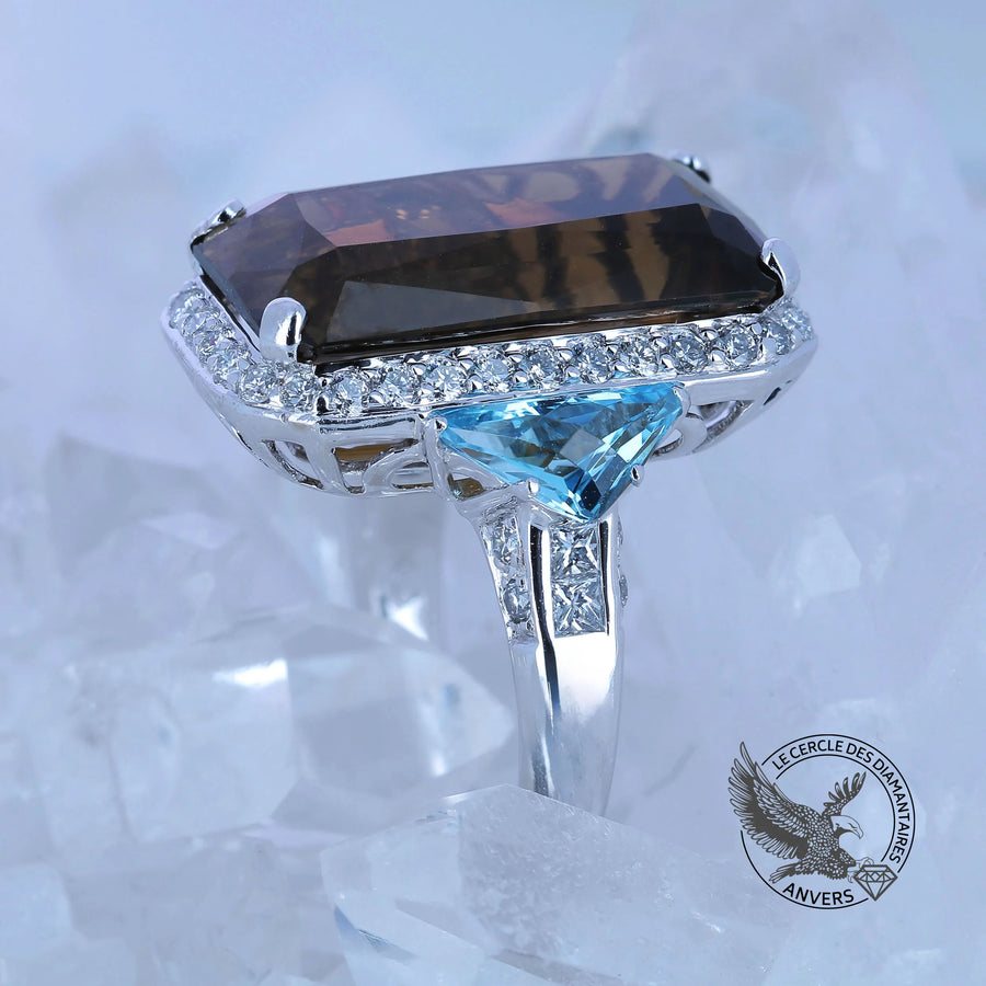 Bague Quartz Fumé - Bourbon