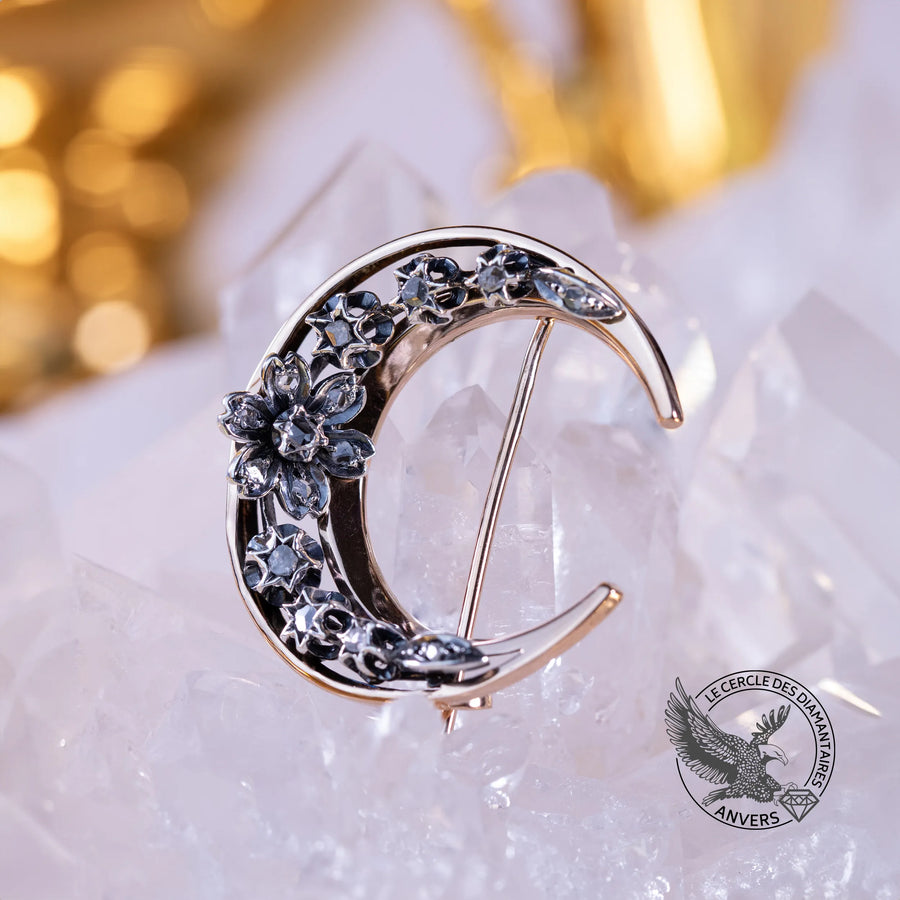Broche Diamant - Lune