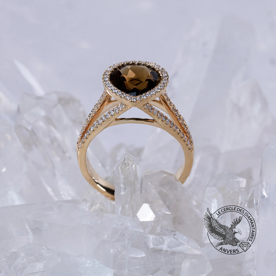 Bague Quartz Fumé - Havane