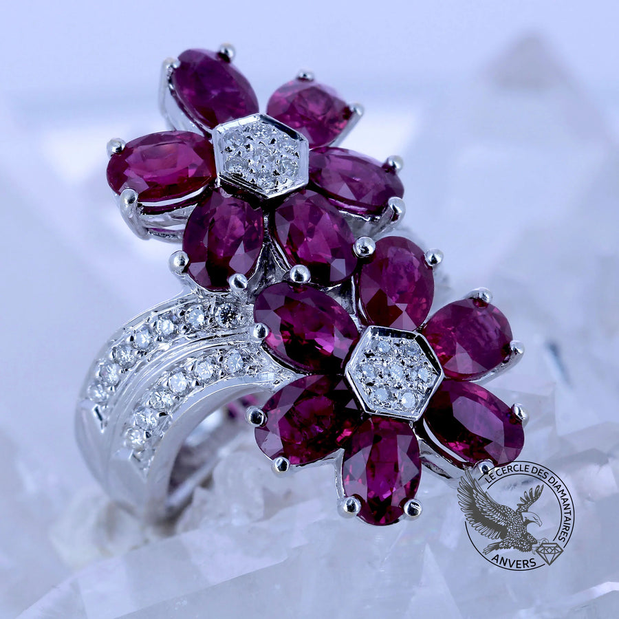Bague Rubis - Pivoine