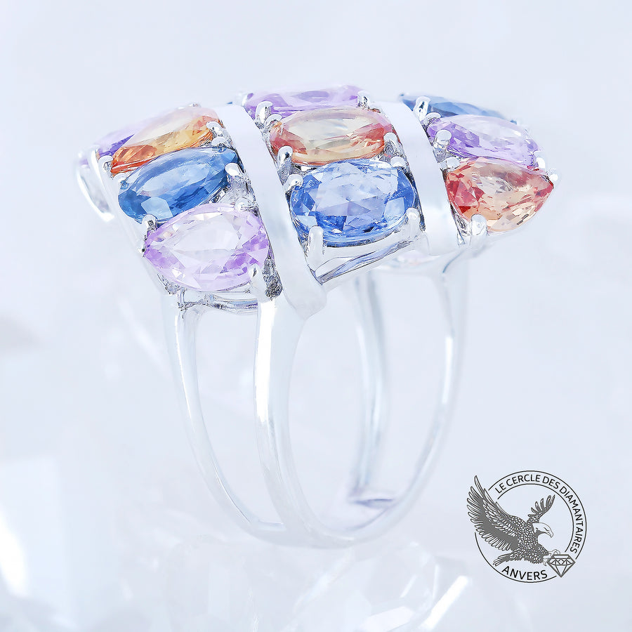 Bague Saphir - Coucher de soleil