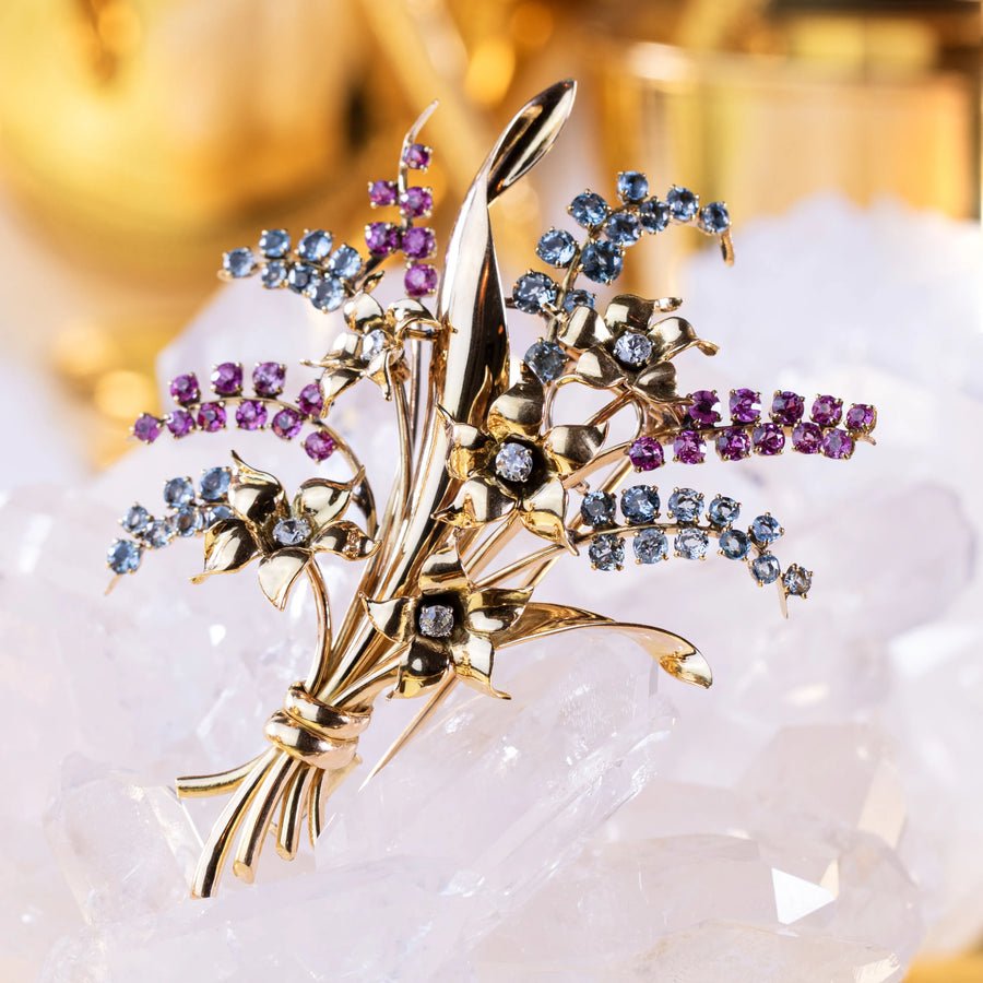 Broche Saphir - Bouquet