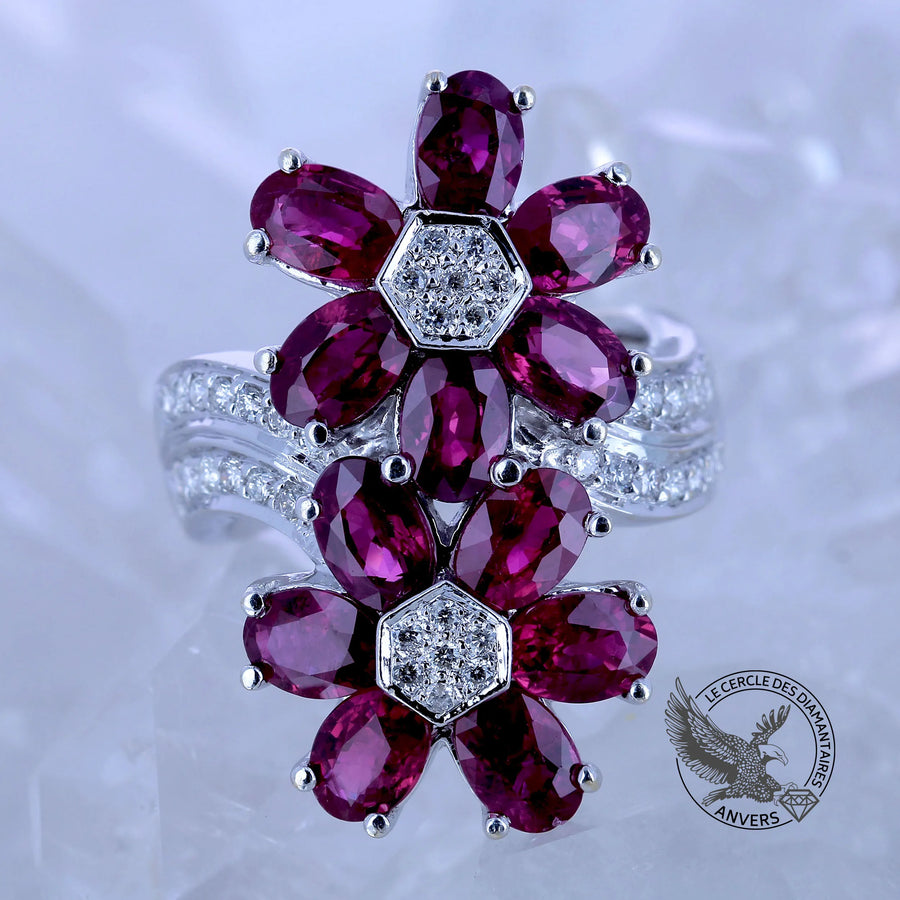 Bague Rubis - Pivoine