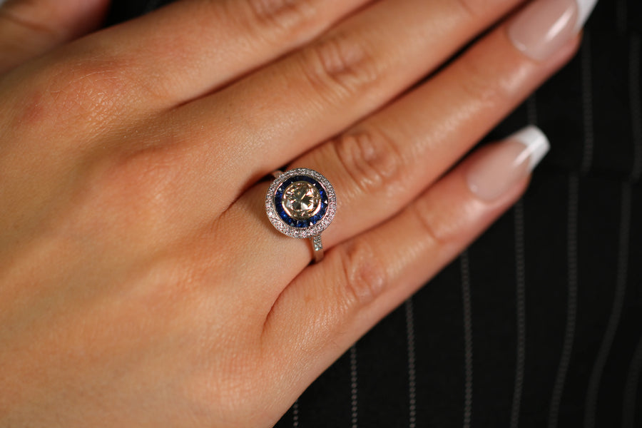  Bague Saphir - Oeil de Santorin
