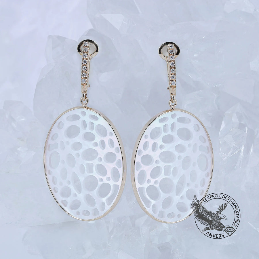 Pendantes Nacre - Sable Blanc