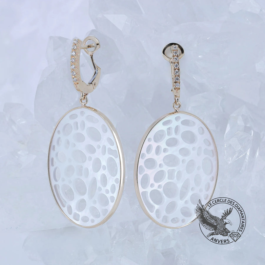 Pendantes Nacre - Sable Blanc