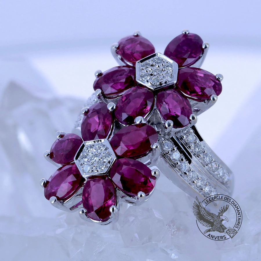 Bague Rubis - Pivoine