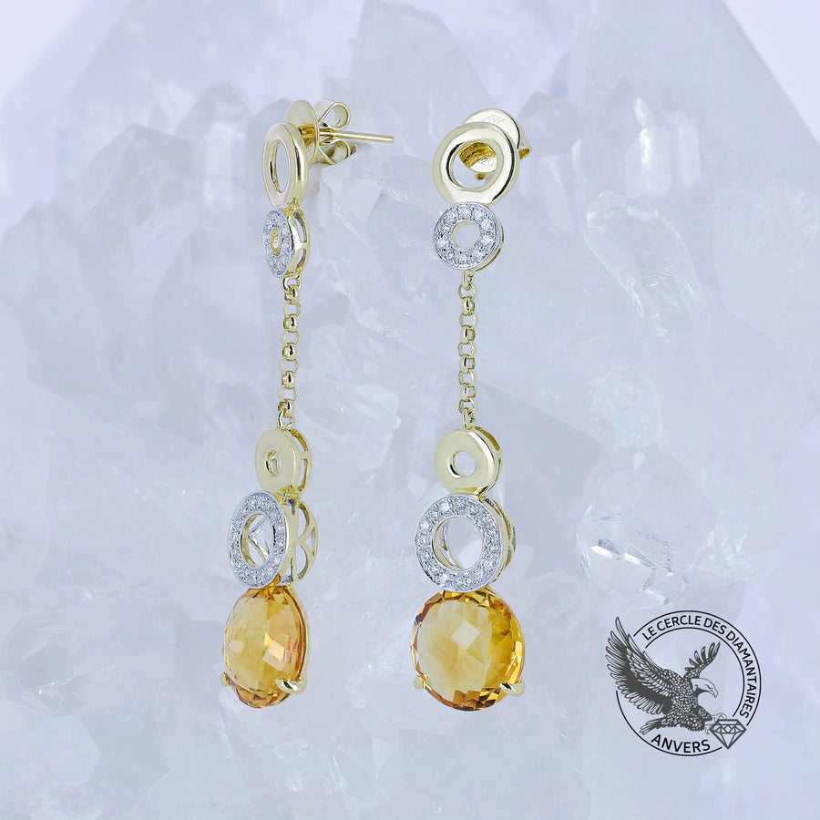 Pendantes Citrine - Matin Doré