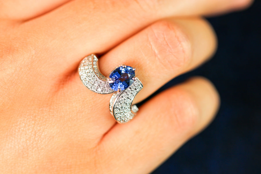 Bague saphir - Oeil