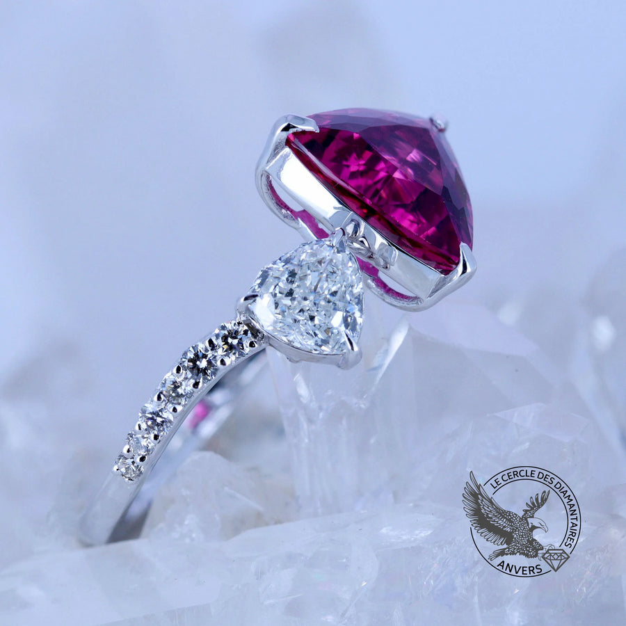 Bague saphir rouge - Sophie