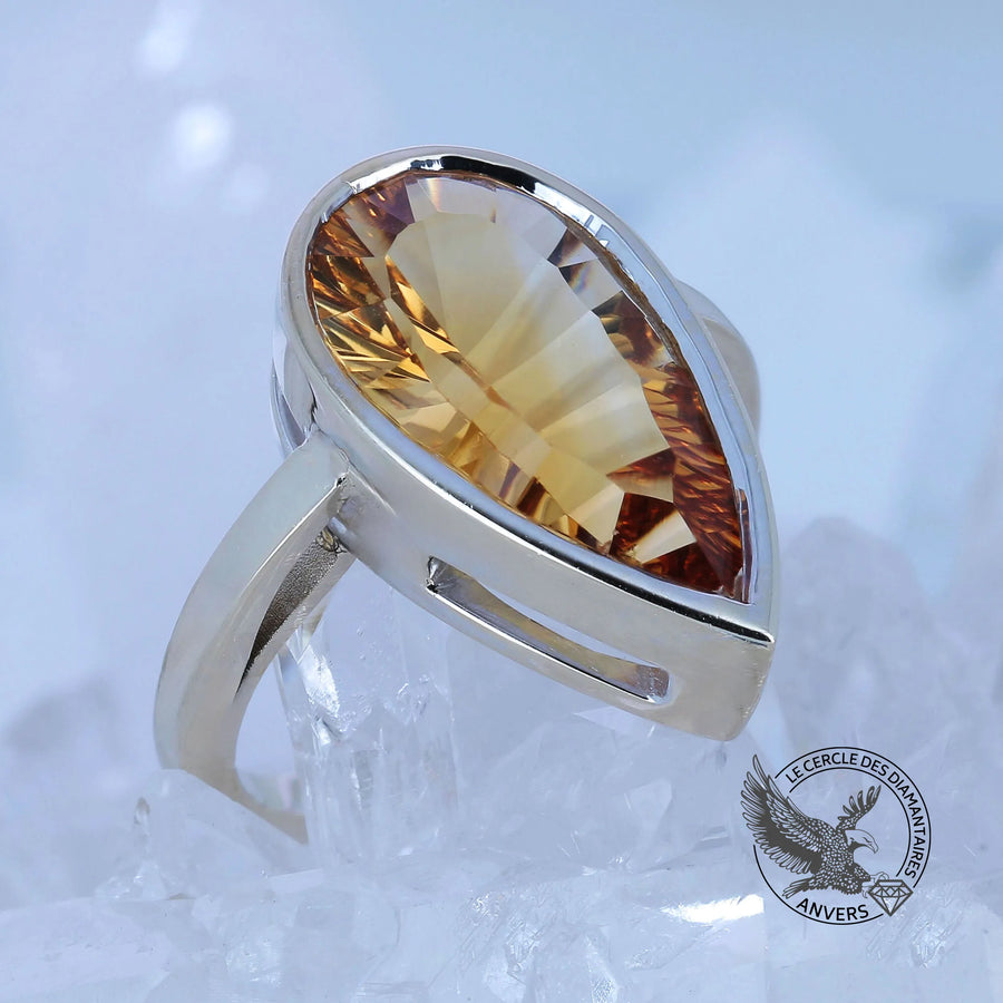 Bague Citrine - Miel