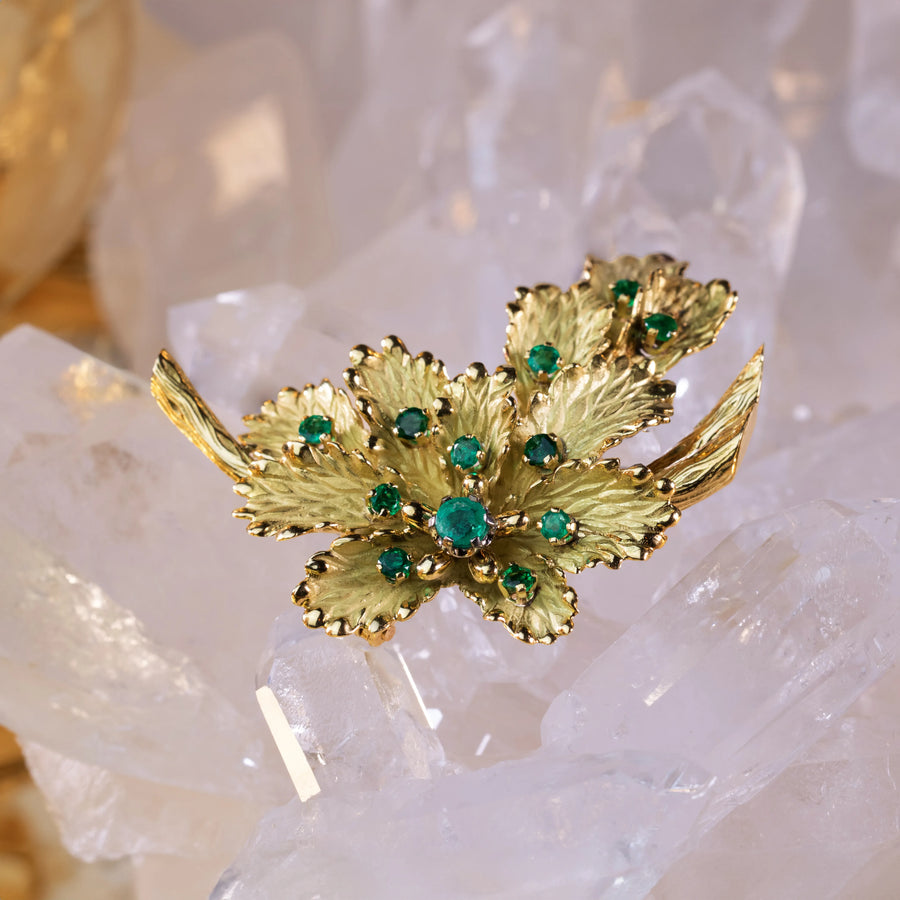 Broche Emeraude - Carthagène