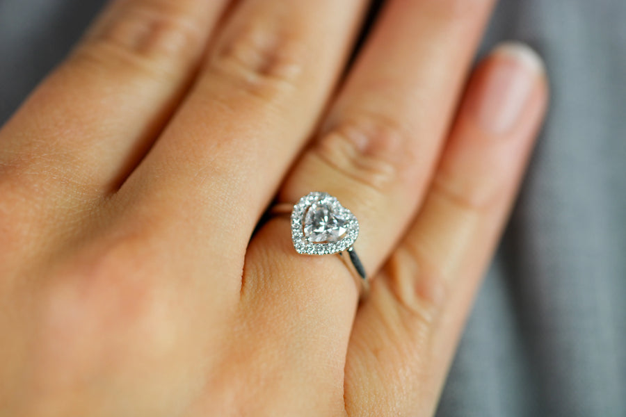 Bague coeur Diamant - Lina