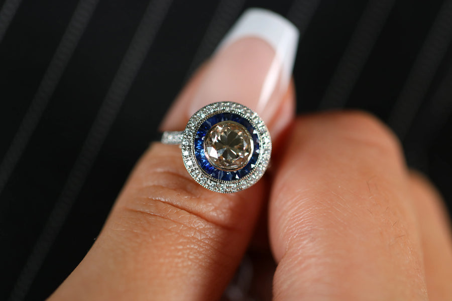  Bague Saphir - Oeil de Santorin
