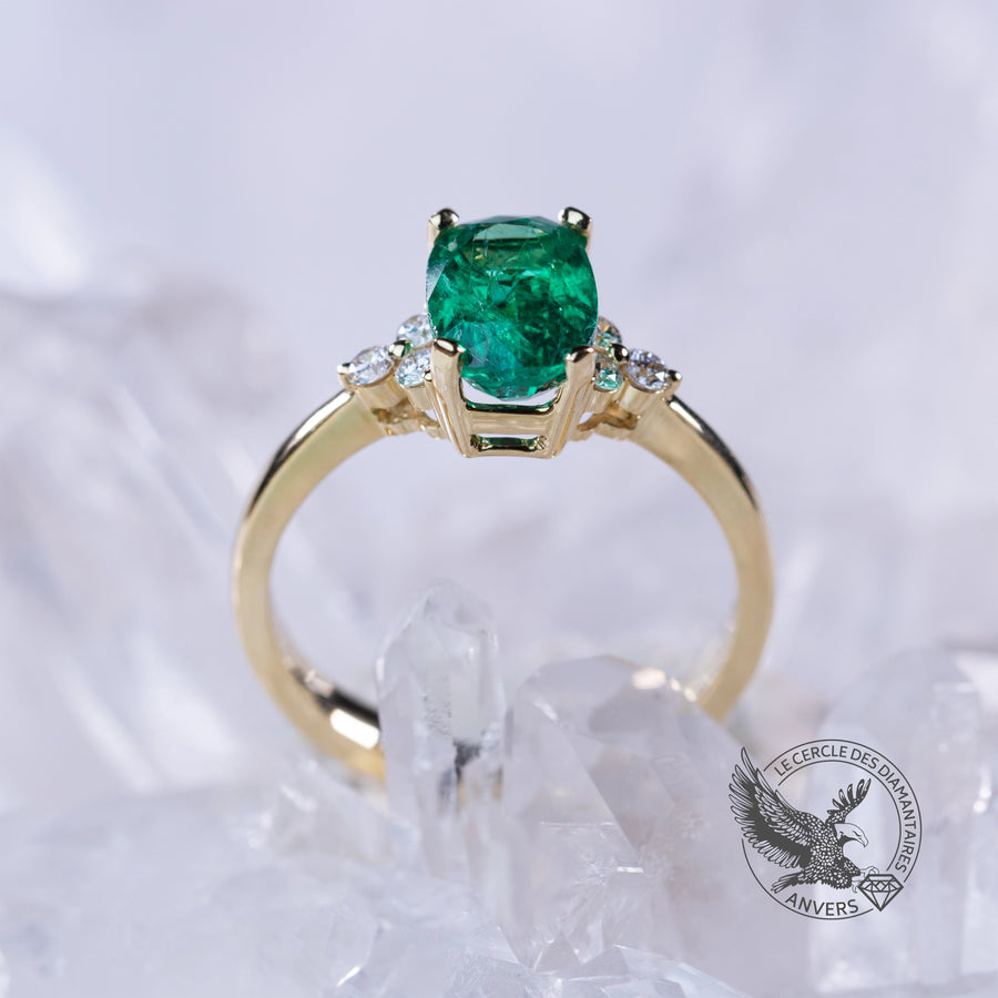 Bague en émeraude verte - Esmée