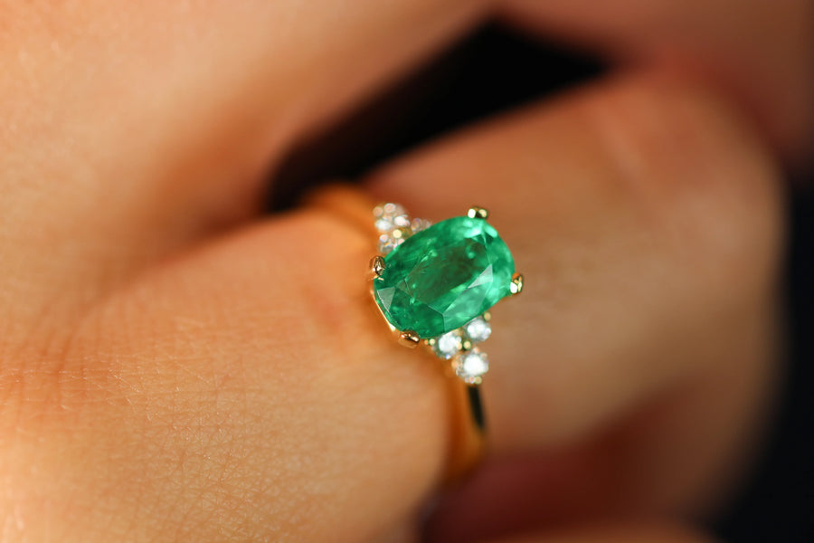 Bague en émeraude verte - Esmée