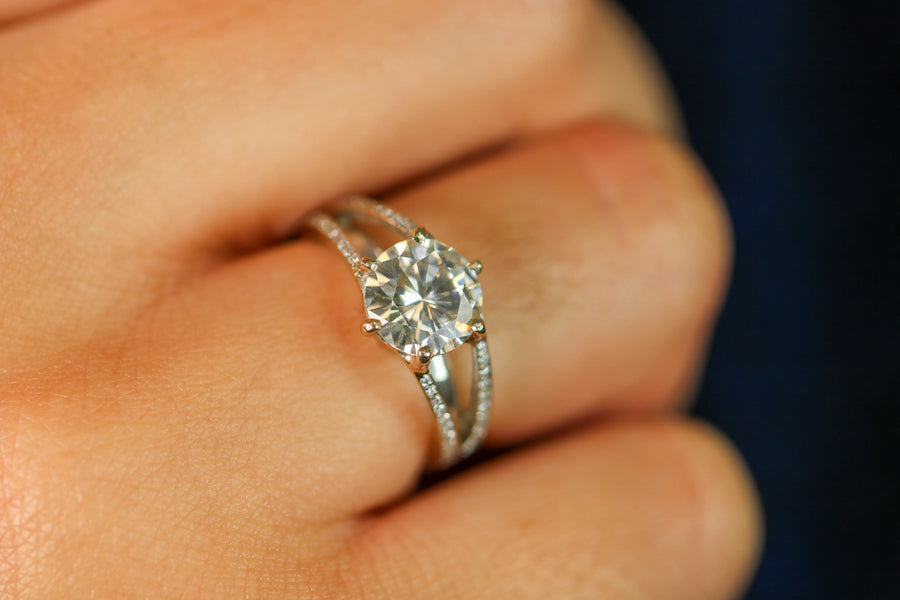 Bague en diamant blanc - Ariane