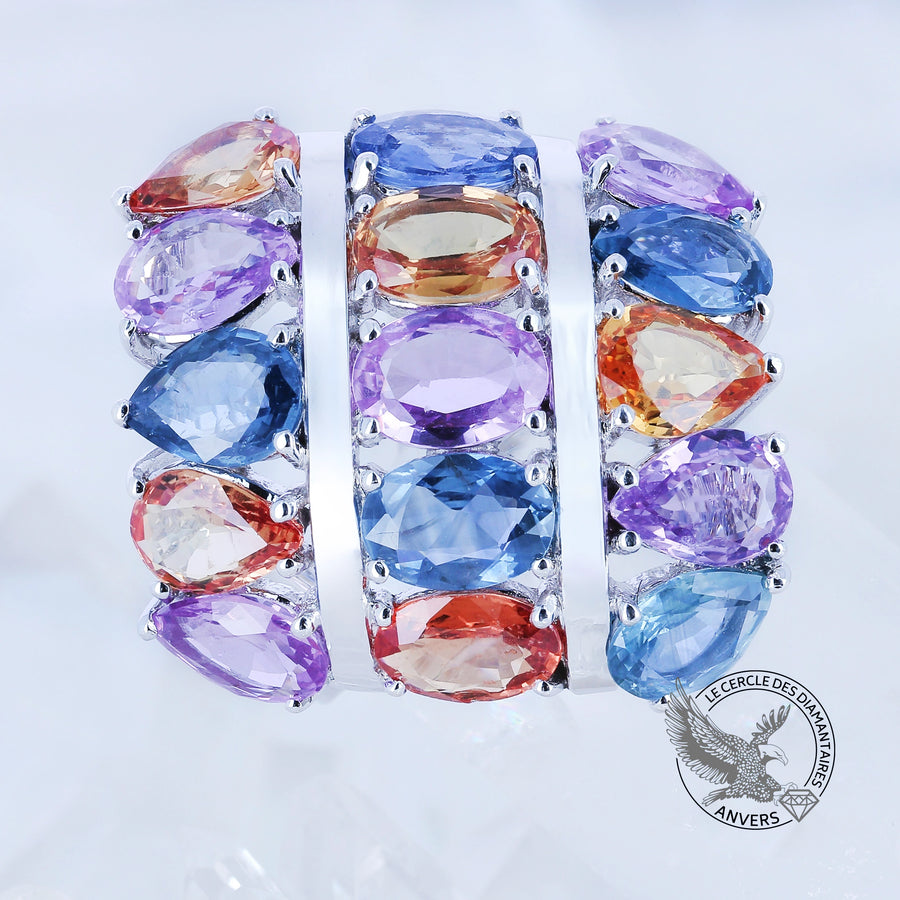 Bague Saphir - Coucher de soleil