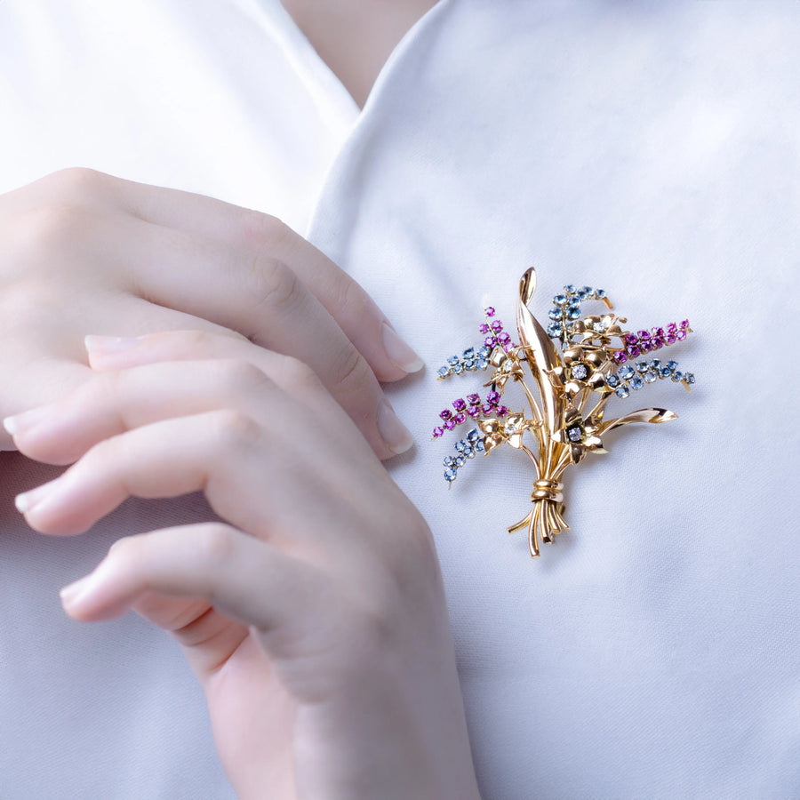 Broche Saphir - Bouquet